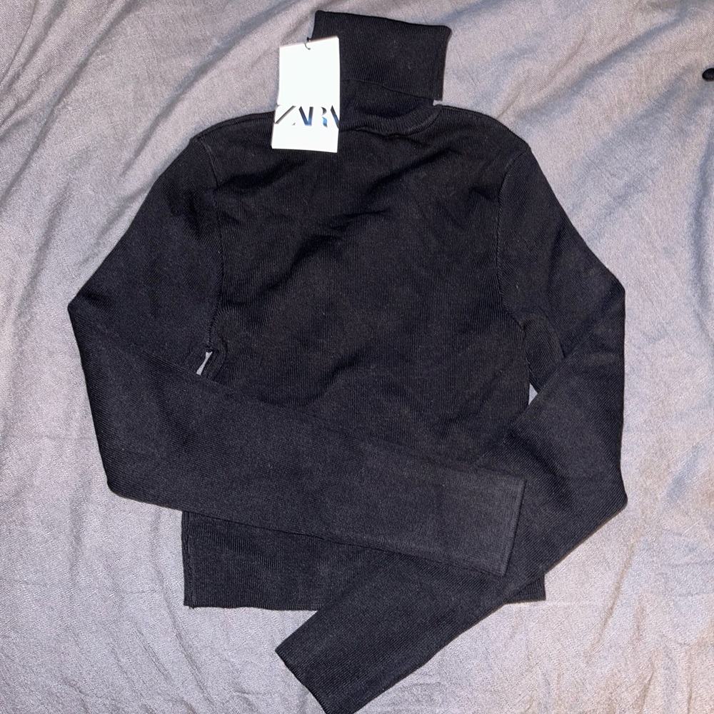 Black, Turtleneck sweater from Zara. Size Medium. New with tags, never worn